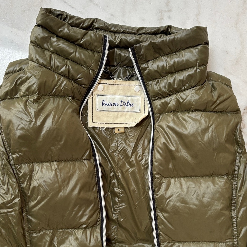 Puffer Long Vest- army green - Picture 2 of 7